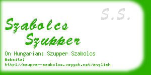 szabolcs szupper business card